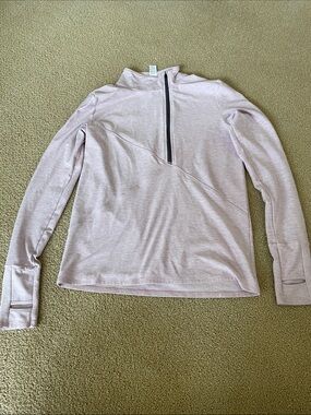 Oiselle Heathered Blush Quarter-Zip Pullover